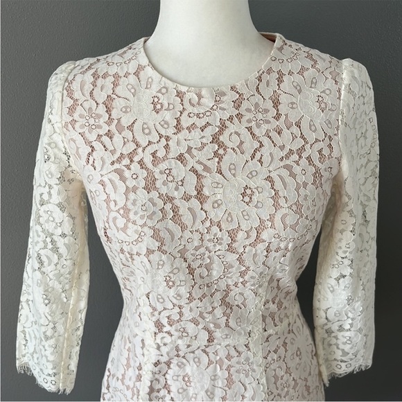 Nasty Gal Lace Overlay Dress Cream - Picture 2 of 13